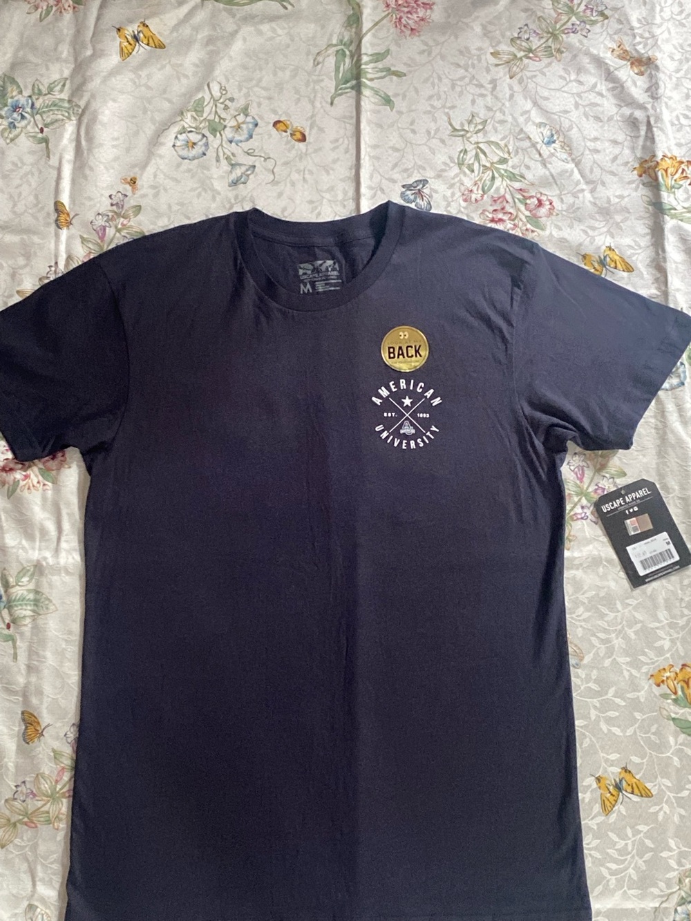 Men’s Navy Graphic Crew Neck T‑Shirt